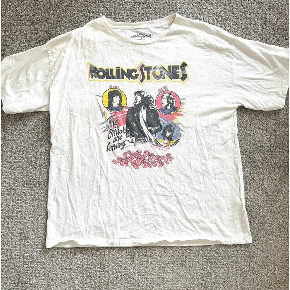 Rolling Stones Graphic T Shirt British Are Coming Ladies Gentlemen Band Medium - Picture 1 of 7
